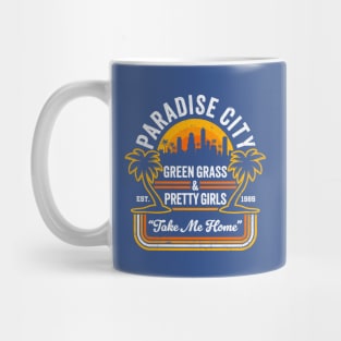 Paradise City - Green Grass & Pretty Girls - Funny 80's Classic Rock Mug